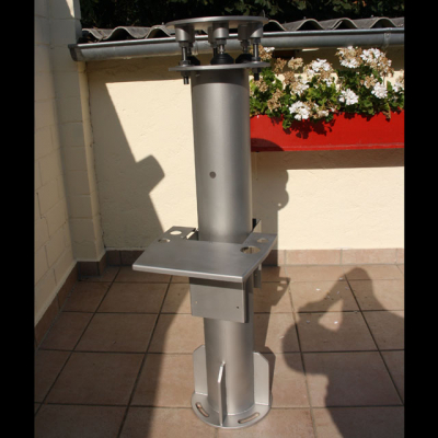 Klapptisch f�r Apollo Nivelliers�ule (159mm) aus Edelstahl