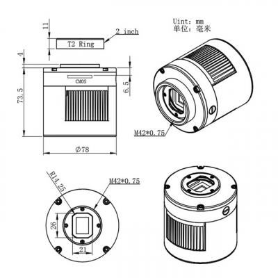 ZWO Farb Astro Kamera ASI 533MC-PRO