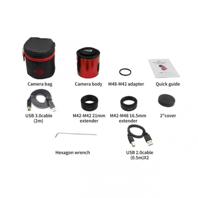 ZWO Mono Astrokamera ASI 2600MM-PRO gek�hlt, Chip D= 28,6 mm