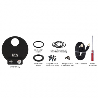 ZWO USB Filterrad f�r 5x 2 Filter
