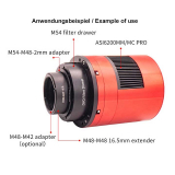 ZWO Filterschublade f�r 2 Filter mit M54x0,75 Anschluss f�r Vollformatkameras